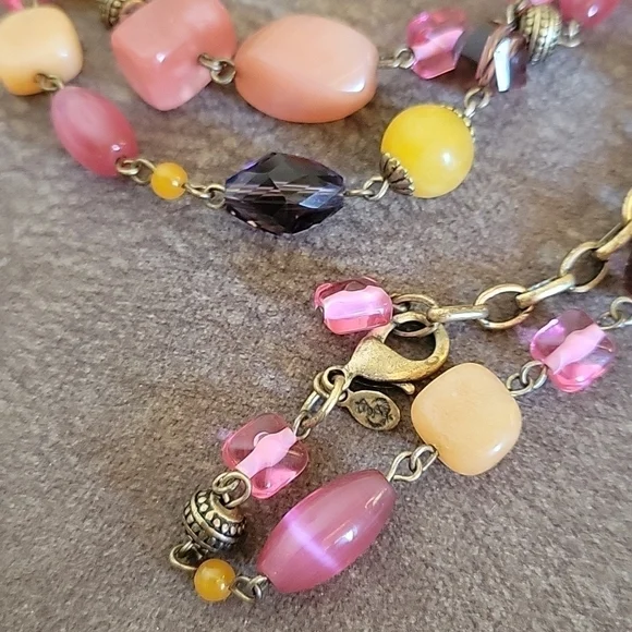 Premier DESIGNS Spring Fever Gemstone Beaded Long Necklace - Picture 7 of 9